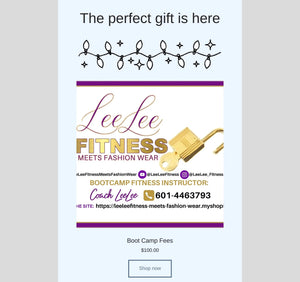 Gift Card For LeeLeeFitness Bootcamp